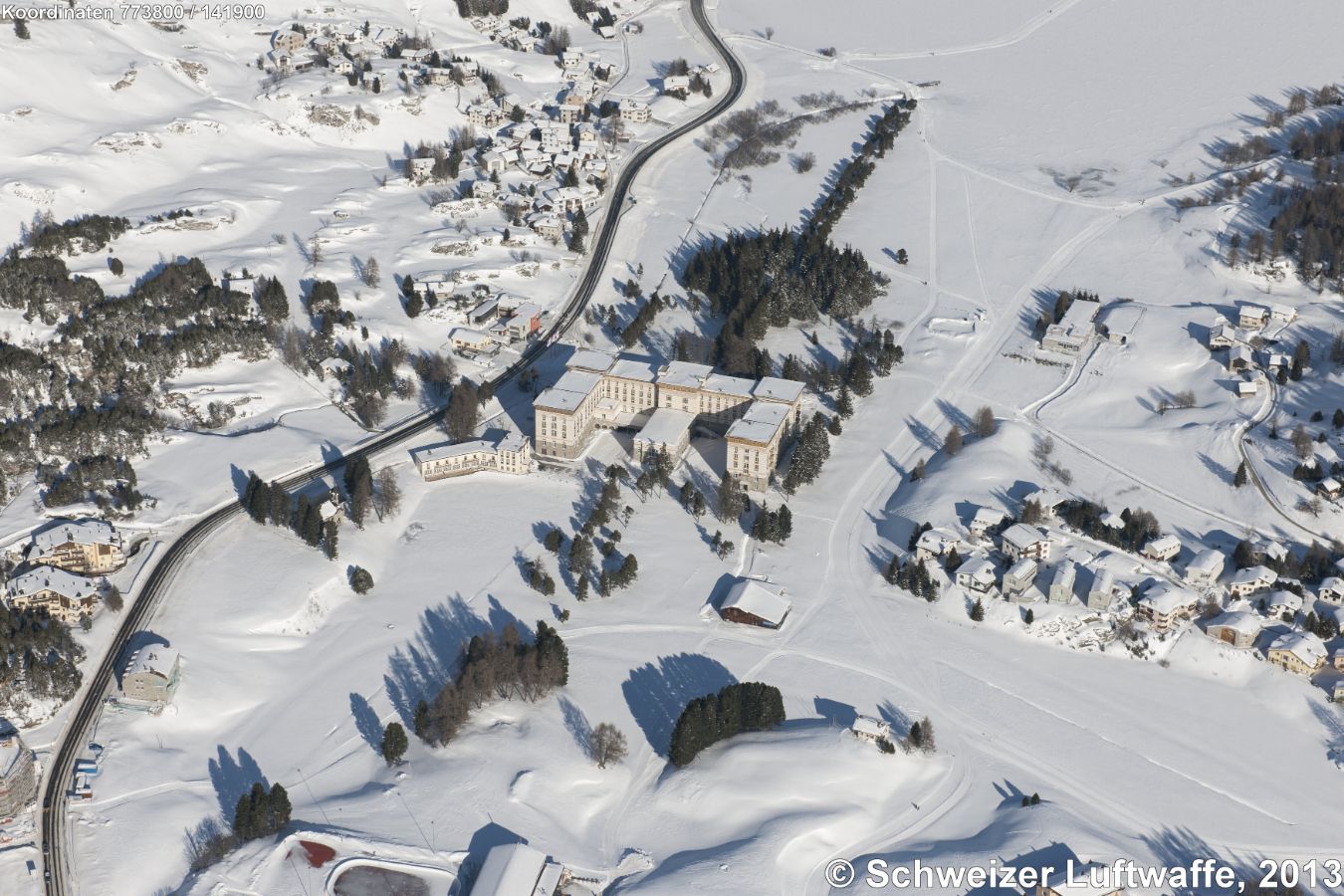 Maloja Palace; oben im Bild: Capolago